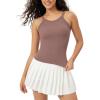 imageODODOS Seamless Tank for Women Ribbed Strappy Sleeveless Shirts Scoop Neck Cami TopsClove
