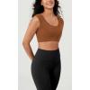 imageODODOS 2Pack Crop Tank Tops for Women Seamless Ribbed Scoop Neck Low Back Sleeveless TopsBlackclay