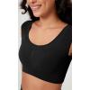 imageODODOS 2Pack Crop Tank Tops for Women Seamless Ribbed Scoop Neck Low Back Sleeveless TopsBlackwhite