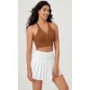 imageODODOS 2Pack Seamless Henley Crop for Women Open Back Ribbed Tank Buttonup Cropped TopBlackclay
