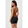 imageODODOS 2Pack Seamless Henley Crop for Women Open Back Ribbed Tank Buttonup Cropped TopBlackclay