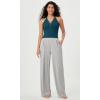 imageODODOS 2Pack Seamless Henley Crop for Women Open Back Ribbed Tank Buttonup Cropped TopTealred