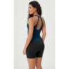 imageODODOS 2Pack Seamless Henley Crop for Women Open Back Ribbed Tank Buttonup Cropped TopTealred
