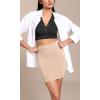 imageODODOS Seamless Mini Skirt for Women Ribbed High Waisted Bodycon Basic Pencil SkirtsBeigecoralteal