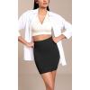 imageODODOS Seamless Mini Skirt for Women Ribbed High Waisted Bodycon Basic Pencil SkirtsBlacknavyblue