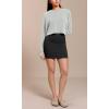 imageODODOS Seamless Mini Skirt for Women Ribbed High Waisted Bodycon Basic Pencil SkirtsBlacknavyblue