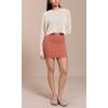 imageODODOS Seamless Mini Skirt for Women Ribbed High Waisted Bodycon Basic Pencil SkirtsCoral