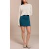 imageODODOS Seamless Mini Skirt for Women Ribbed High Waisted Bodycon Basic Pencil SkirtsTeal