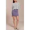 imageODODOS Seamless Mini Skirt for Women Ribbed High Waisted Bodycon Basic Pencil SkirtsViolet