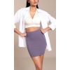 imageODODOS Seamless Mini Skirt for Women Ribbed High Waisted Bodycon Basic Pencil SkirtsViolet