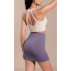 imageODODOS Seamless Mini Skirt for Women Ribbed High Waisted Bodycon Basic Pencil SkirtsViolet