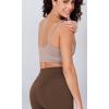 imageODODOS Seamless Sports Bra for Women Ribbed Camisoles Non Padding Yoga Bra Crop Tank TopsBark