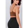 imageODODOS Seamless Sports Bra for Women Ribbed Camisoles Non Padding Yoga Bra Crop Tank TopsClay