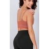 imageODODOS Seamless Sports Bra for Women Ribbed Camisoles Non Padding Yoga Bra Crop Tank TopsCoral