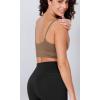 imageODODOS Seamless Sports Bra for Women Ribbed Camisoles Non Padding Yoga Bra Crop Tank TopsErmine
