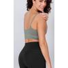 imageODODOS Seamless Sports Bra for Women Ribbed Camisoles Non Padding Yoga Bra Crop Tank TopsGreen Milieu