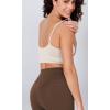 imageODODOS Seamless Sports Bra for Women Ribbed Camisoles Non Padding Yoga Bra Crop Tank TopsIvory