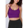 imageODODOS Seamless Sports Bra for Women Ribbed Camisoles Non Padding Yoga Bra Crop Tank TopsPhloxsea Greenlapis