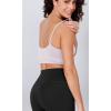 imageODODOS Seamless Sports Bra for Women Ribbed Camisoles Non Padding Yoga Bra Crop Tank TopsPink Lace