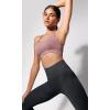 imageODODOS Seamless Square Neck Sports Bra for Women Ribbed Crop Tank Casual Low Back Cropped TopsStone Washing Dusty Rose
