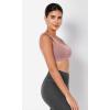 imageODODOS Seamless Square Neck Sports Bra for Women Ribbed Crop Tank Casual Low Back Cropped TopsStone Washing Dusty Rose