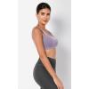 imageODODOS Seamless Square Neck Sports Bra for Women Ribbed Crop Tank Casual Low Back Cropped TopsStone Washing Lavender