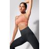 imageODODOS Seamless Square Neck Sports Bra for Women Ribbed Crop Tank Casual Low Back Cropped TopsStone Washing Orange