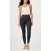 imageODODOS Vintage 78 Length Seamless Leggings for Women Ribbed High Waist Casual Workout Gym Yoga Pants2528quot InseamBlack