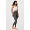 imageODODOS Vintage 78 Length Seamless Leggings for Women Ribbed High Waist Casual Workout Gym Yoga Pants2528quot InseamCharcoal
