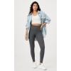 imageODODOS Vintage 78 Length Seamless Leggings for Women Ribbed High Waist Casual Workout Gym Yoga Pants2528quot InseamCharcoal