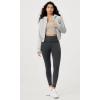 imageODODOS Vintage 78 Length Seamless Leggings for Women Ribbed High Waist Casual Workout Gym Yoga Pants2528quot InseamVintage Stone Wash Black