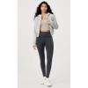 imageODODOS Vintage 78 Length Seamless Leggings for Women Ribbed High Waist Casual Workout Gym Yoga Pants2528quot InseamVintage Stone Wash Black