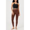 imageODODOS Vintage 78 Length Seamless Leggings for Women Ribbed High Waist Casual Workout Gym Yoga Pants2528quot InseamVintage Stone Wash Brown