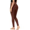 imageODODOS Vintage 78 Length Seamless Leggings for Women Ribbed High Waist Casual Workout Gym Yoga Pants2528quot InseamVintage Stone Wash Brown