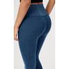 imageODODOS Vintage 78 Length Seamless Leggings for Women Ribbed High Waist Casual Workout Gym Yoga Pants2528quot InseamVintage Stone Wash Cobalt Blue