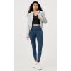 imageODODOS Vintage 78 Length Seamless Leggings for Women Ribbed High Waist Casual Workout Gym Yoga Pants2528quot InseamVintage Stone Wash Denim Blue