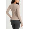 imageODODOS Womens Long Sleeve Round Neck Tops Ribbed Knit Casual Tee Slim Fit Seamless Basic T Shirts1blackbeige