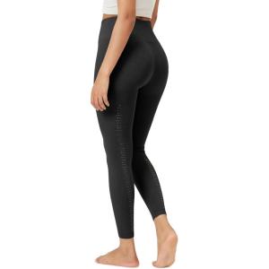imageODODOS Vintage 78 Length Seamless Leggings for Women Ribbed High Waist Casual Workout Gym Yoga Pants2528quot InseamBlack