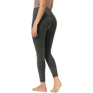 imageODODOS Vintage 78 Length Seamless Leggings for Women Ribbed High Waist Casual Workout Gym Yoga Pants2528quot InseamVintage Stone Wash Charcoal