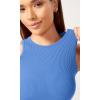 imageODODOS 3Pack Seamless Crop Tank for Women Ribbed Soft High Neck Cropped TopsBlacknavyblue