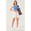 imageODODOS 3Pack Seamless Crop Tank for Women Ribbed Soft High Neck Cropped TopsBlacknavyblue