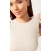 imageODODOS 3Pack Seamless Crop Tank for Women Ribbed Soft High Neck Cropped TopsIvorydusty Bluesphinx