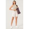 imageODODOS 3Pack Seamless Crop Tank for Women Ribbed Soft High Neck Cropped TopsMushroomtaupecharcoal
