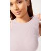 imageODODOS 3Pack Seamless Crop Tank for Women Ribbed Soft High Neck Cropped TopsPink Lacevioleticeberg