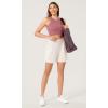 imageODODOS 3Pack Seamless Crop Tank for Women Ribbed Soft High Neck Cropped TopsWatermelonemeraldmint