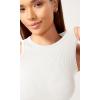 imageODODOS 3Pack Seamless Crop Tank for Women Ribbed Soft High Neck Cropped TopsWhitewhitewhite