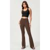 imageODODOS Seamless Halter Crop Tops for Women Ribbed Soft V Neck Open Back Cropped Tank TopBlack