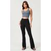 imageODODOS Seamless Halter Crop Tops for Women Ribbed Soft V Neck Open Back Cropped Tank TopDusty Blue