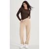 imageODODOS Seamless Long Sleeve Tops with Thumb Hole for Women Crew Neck Ribbed Tee Workout Yoga ShirtsBrunette