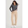 imageODODOS Seamless Long Sleeve Tops with Thumb Hole for Women Crew Neck Ribbed Tee Workout Yoga ShirtsCharcoal